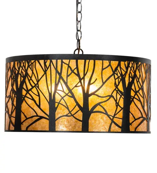 20" Wide Winter Maple Pendant - Image 5