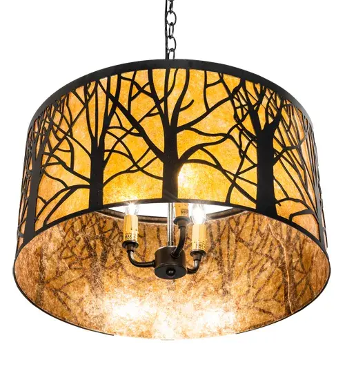 20" Wide Winter Maple Pendant - Image 6