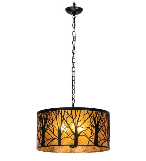 20" Wide Winter Maple Pendant - Image 10