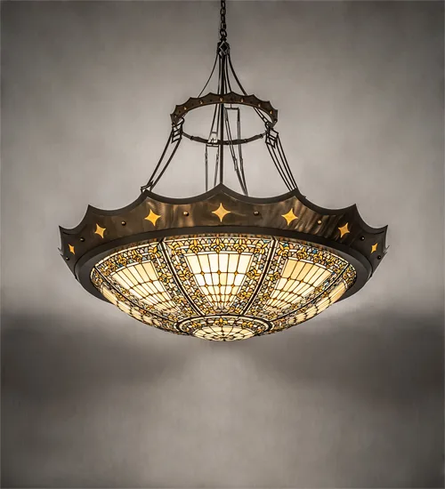 50" Wide Fleur-de-lis Pendant
