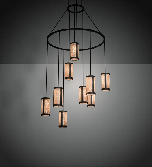 48" Wide Cartier 9 Light Cascading Chandelier