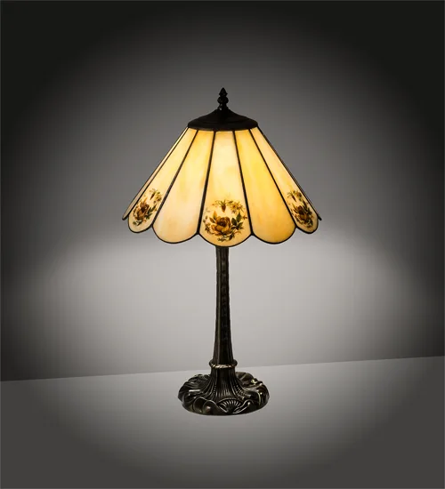 21" High Roses Table Lamp