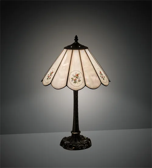 21" High Roses Table Lamp
