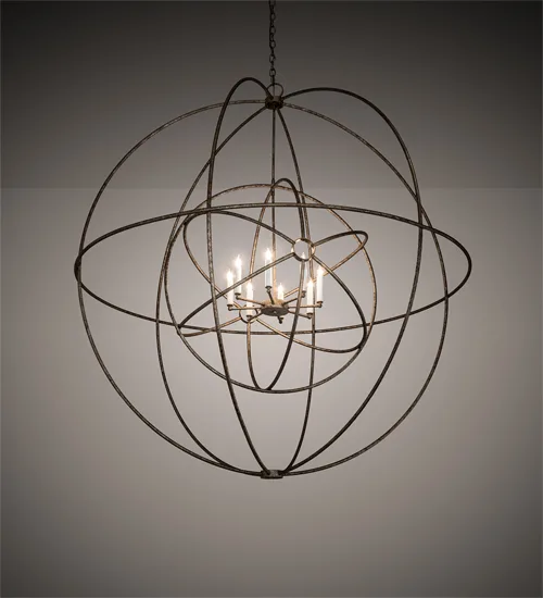 60" Wide Atom Enerjisi 8 Light Chandelier