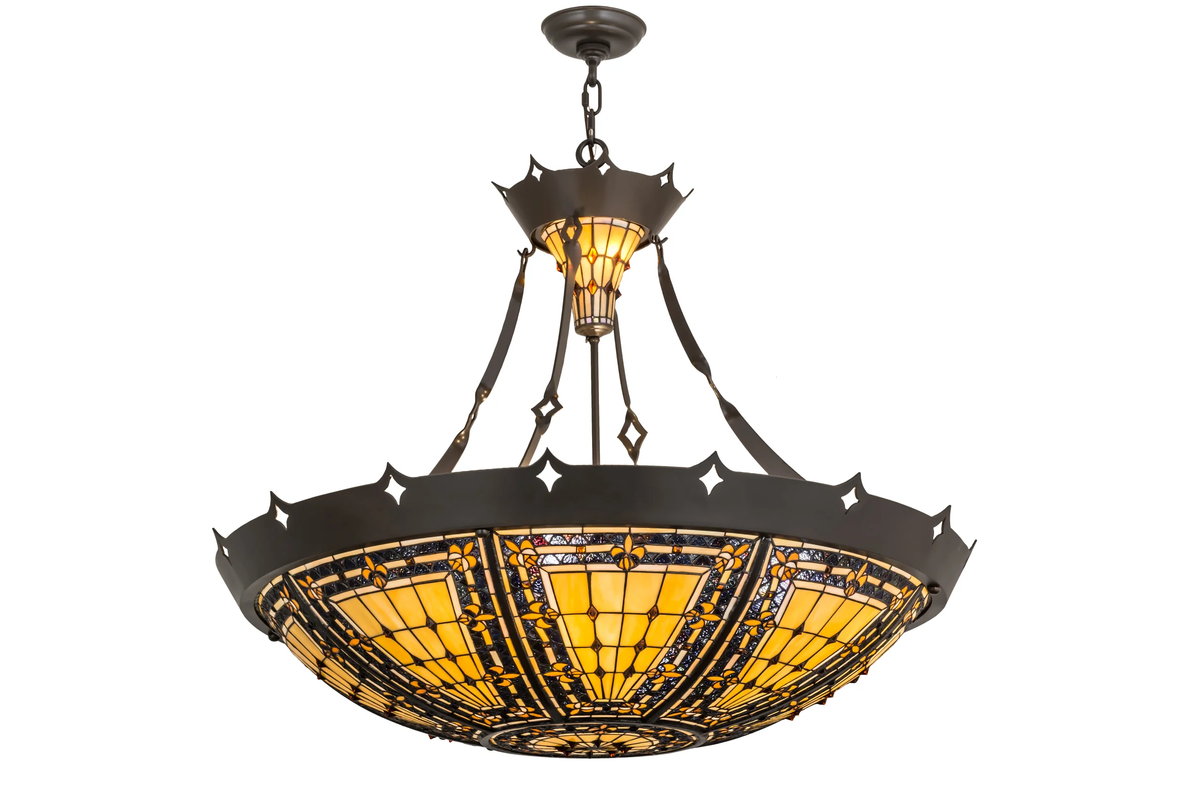 Fleur-De-Lis 36"Pendant in Timeless Bronze