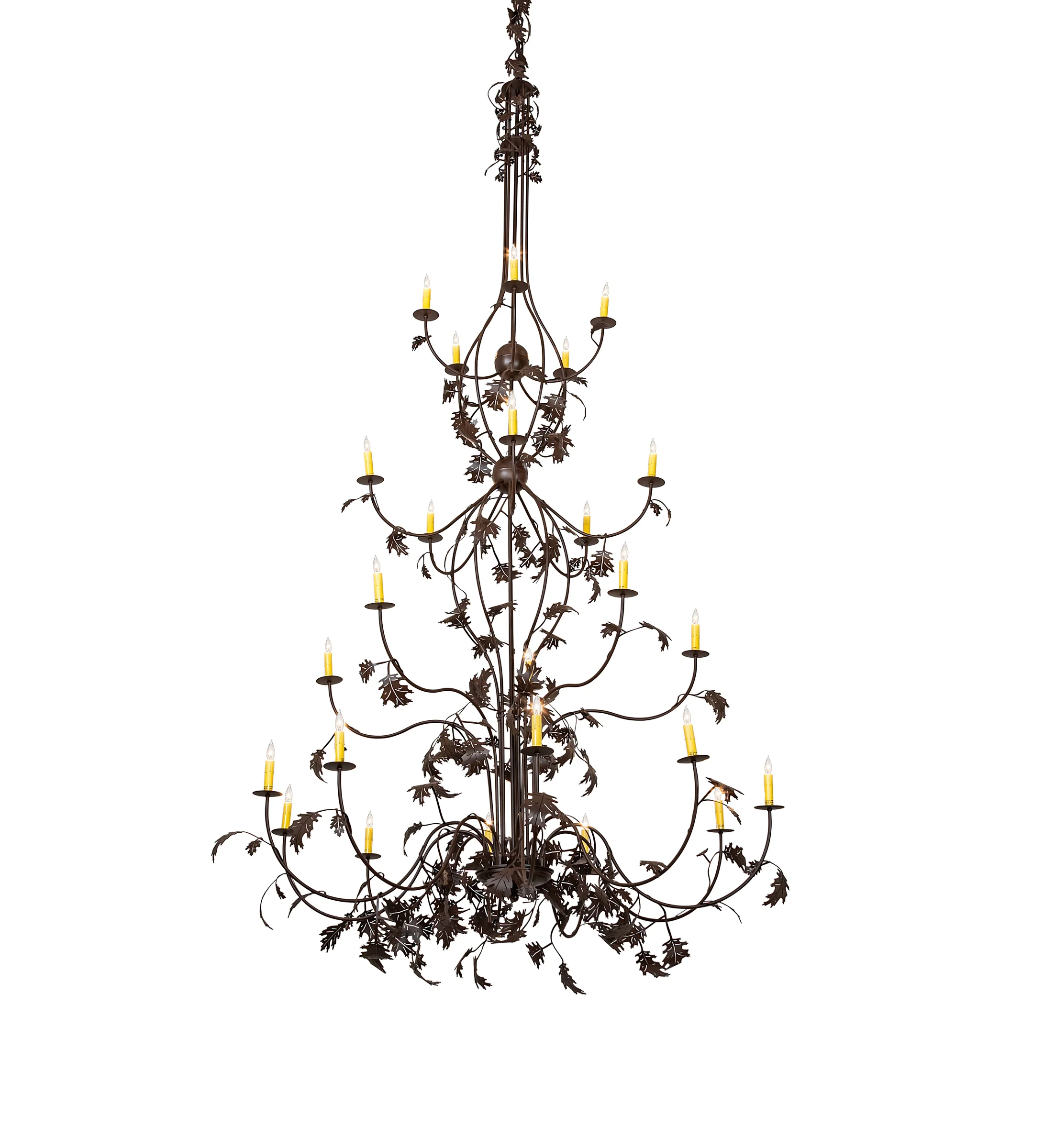 Oak Leaf 25 Light Chandelier in Cafe Noir