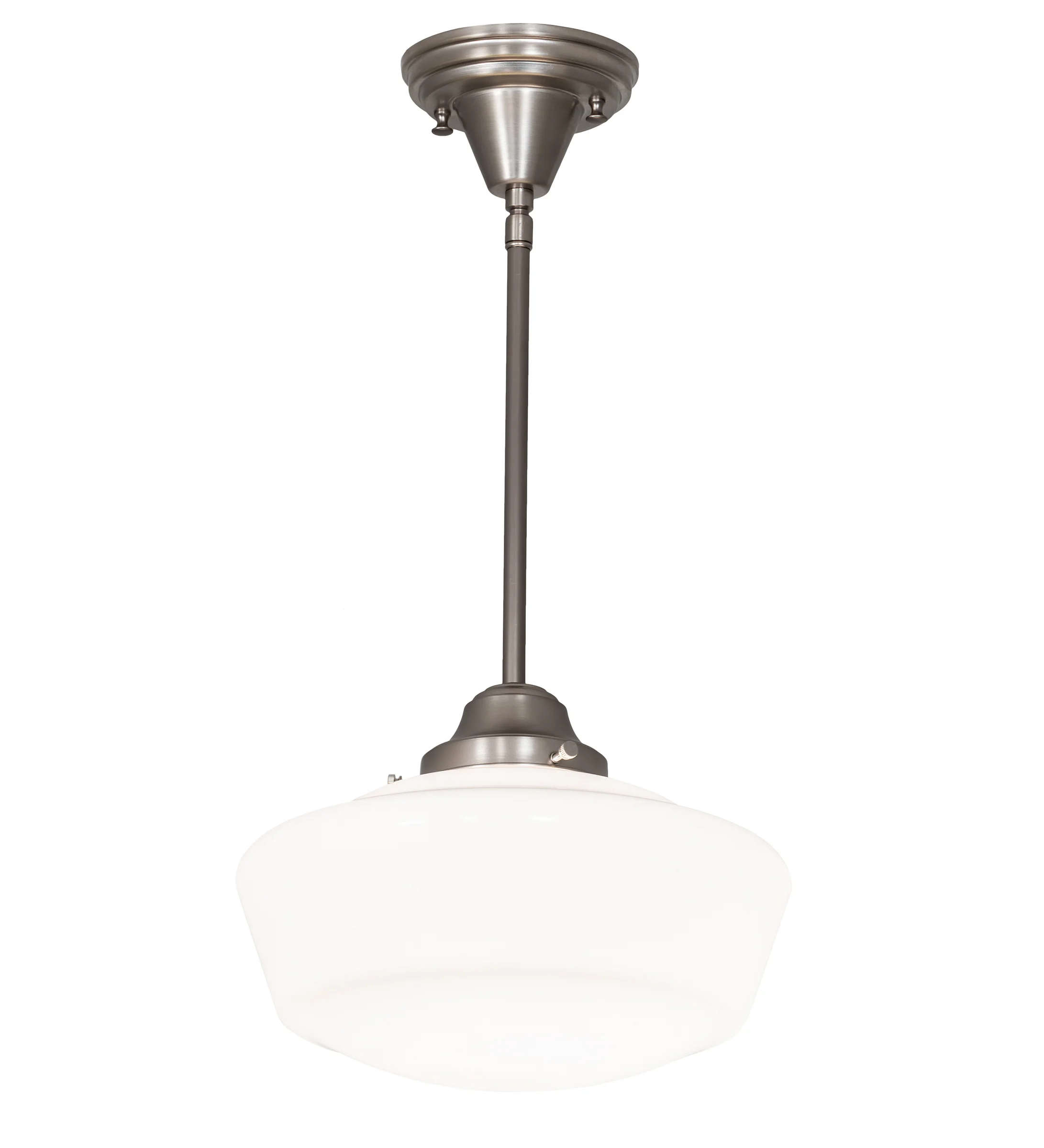 Schoolhouse One Light Pendant in Brushed Nickel