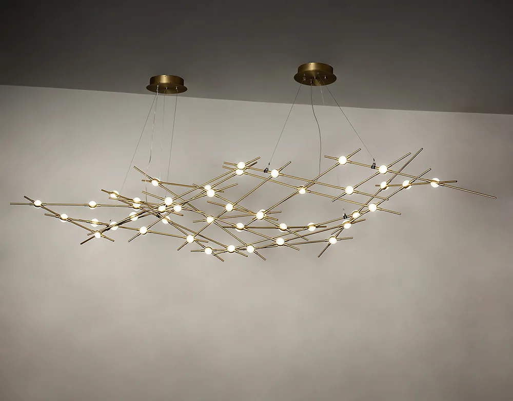 90" Long Parallax Oblong Pendant