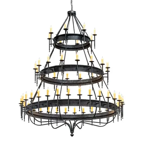 96" Wide Marta 56 Light Three Tier Chandelier - Image 2