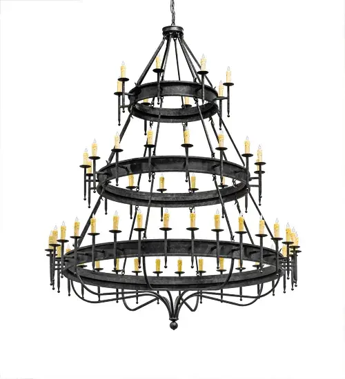96" Wide Marta 56 Light Three Tier Chandelier - Image 3