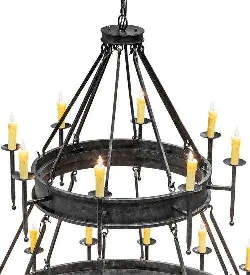96" Wide Marta 56 Light Three Tier Chandelier - Image 4