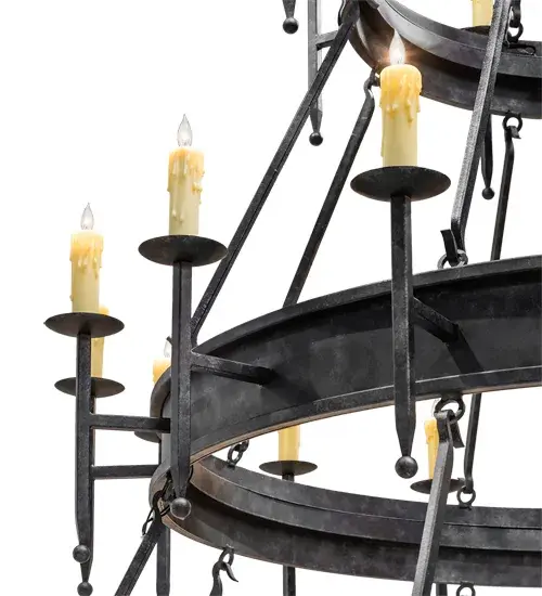 96" Wide Marta 56 Light Three Tier Chandelier - Image 5