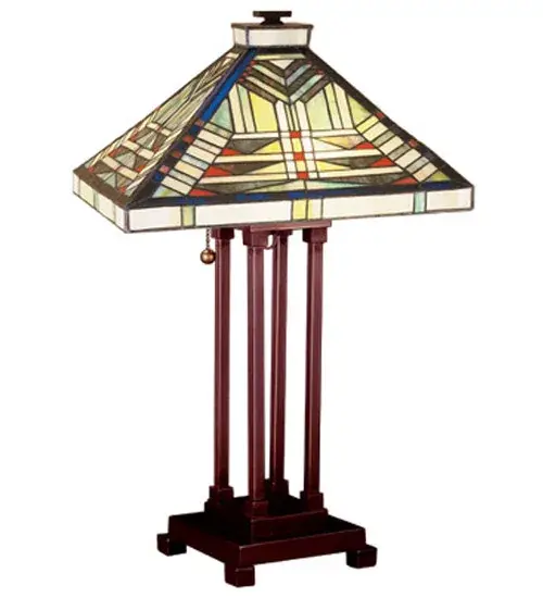 25"H Wright Butterfly Mission Table Lamp