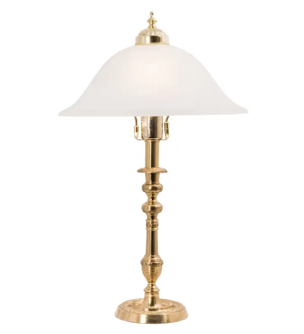Every Meyda Tiffany item is a unique handcrafted work of art. Natural variations in the wide array of materials that we use to create each Meyda product make every item a masterpiece of its own. Photographs are a general representation of the product. Colors and designs will vary. Collection: Tiffany Honey Locust Glass: White,Gold Width: 13.25" Height: 21.00" Length: 13.25" Weight: 24.00 lb Number of Bulbs: 1 Maximum Wattage: 60.00 W Bulb Type: A19 Bulb Base: E26 Material: Brass/Steel Country of Origin: China Safety Listing: Damp Safety Rating: Dry