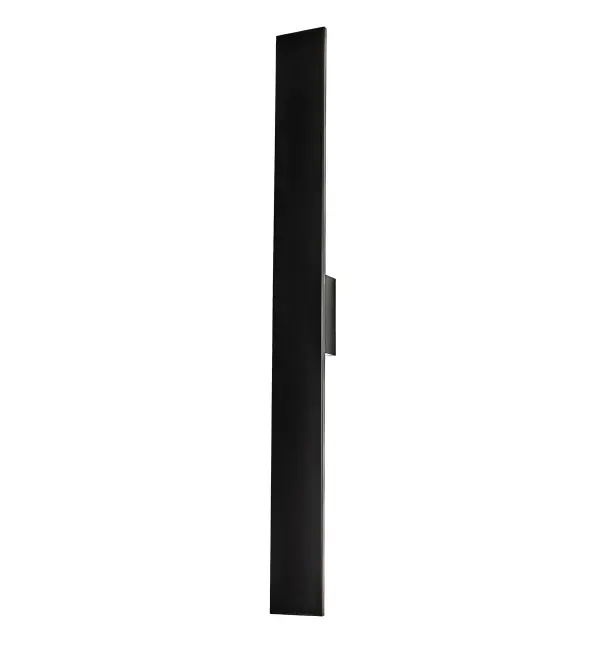 This sleek; narrow wall sconce displays a minimalistic design with a metal panel hand-finished in Flat Black. Integral LEDs feature beautiful; flattering light; energy efficient; and long life. This ADA-compliant wall fixture is ideal for illuminating interior and exterior walls and facades in homes and hospitality locations from Richmond; Virginia; to Boise City; Idaho; to Fremont; California. The Tente Wall Sconce is included in our American-made; American-designed; handcrafted Modern Lighting Collection and manufactured in Yorkville; New York. UL and cUL listed for dry; damp and wet locations.