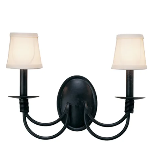 16" Wide Bell 2 Light Wall Sconce