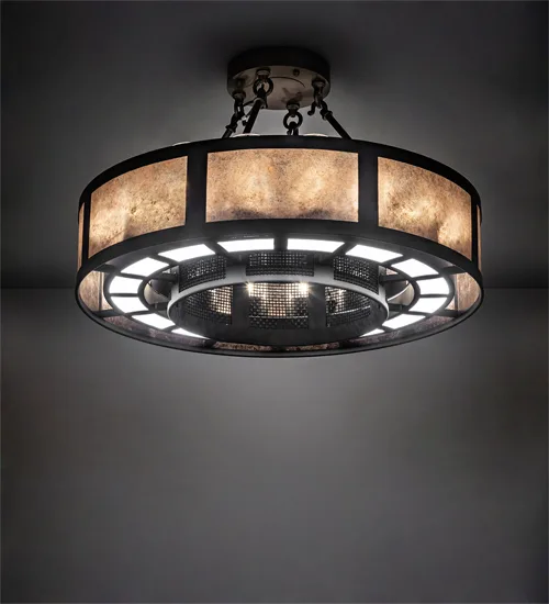 30" Wide Smythe Craftsman Semi-Flushmount