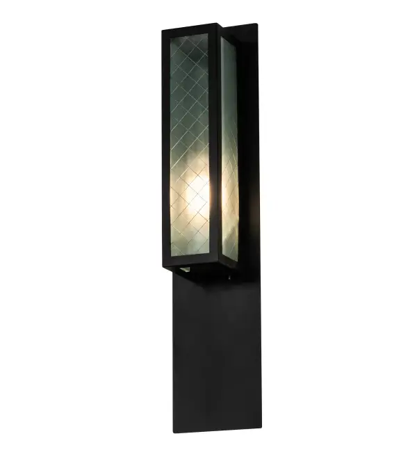 A sleek stylish statement of ambient light for nearly any wall in any space. The Quadrato Wall Sconce features stunning Frosted Wire Glass panels that reveal an exquisite Diamond pattern. The appealing ADA Compliant wall fixture is enhanced with hardware in a Bronze finish. Perfect for corridors and other spaces in residential; hospitality and commercial spaces. Made to Order in our 180;000 square foot manufacturing facility in Yorkville; New York. Diffuser colors and materials; metal finishes and sconce sizes can be customized to your needs. UL and cUL listed for dry and damp locations.