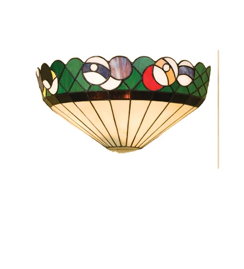 14"W Green Billard Wall Sconce