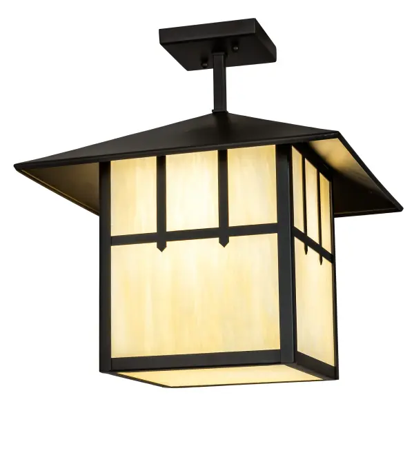 A stunning Craftsman design statement is created with this dramatic Mission styled straight line design. The pendant is highlighted with a Beige Art Glass shade that is enhanced with a matching bottom diffuser and an Oil Rubbed Bronze finish. This Build Your Own lighting design can be custom configured with lantern color; metal finish; profile and size of your choice. The Seneca Double Cross Mission Pendant is featured in our American made; American designed handcrafted Craftsman Signature Series. Manufactured in Yorkville; New York. UL and cUL listed for dry and damp locations.