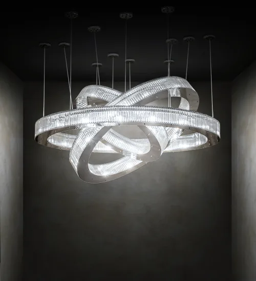 90" Wide Beckam 3 Ring Chandelier