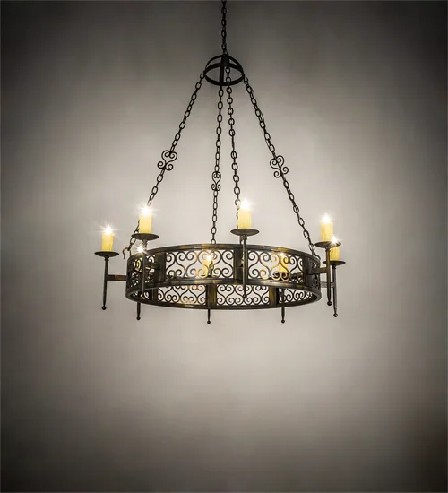 48" Wide Toscano 8 Light Chandelier