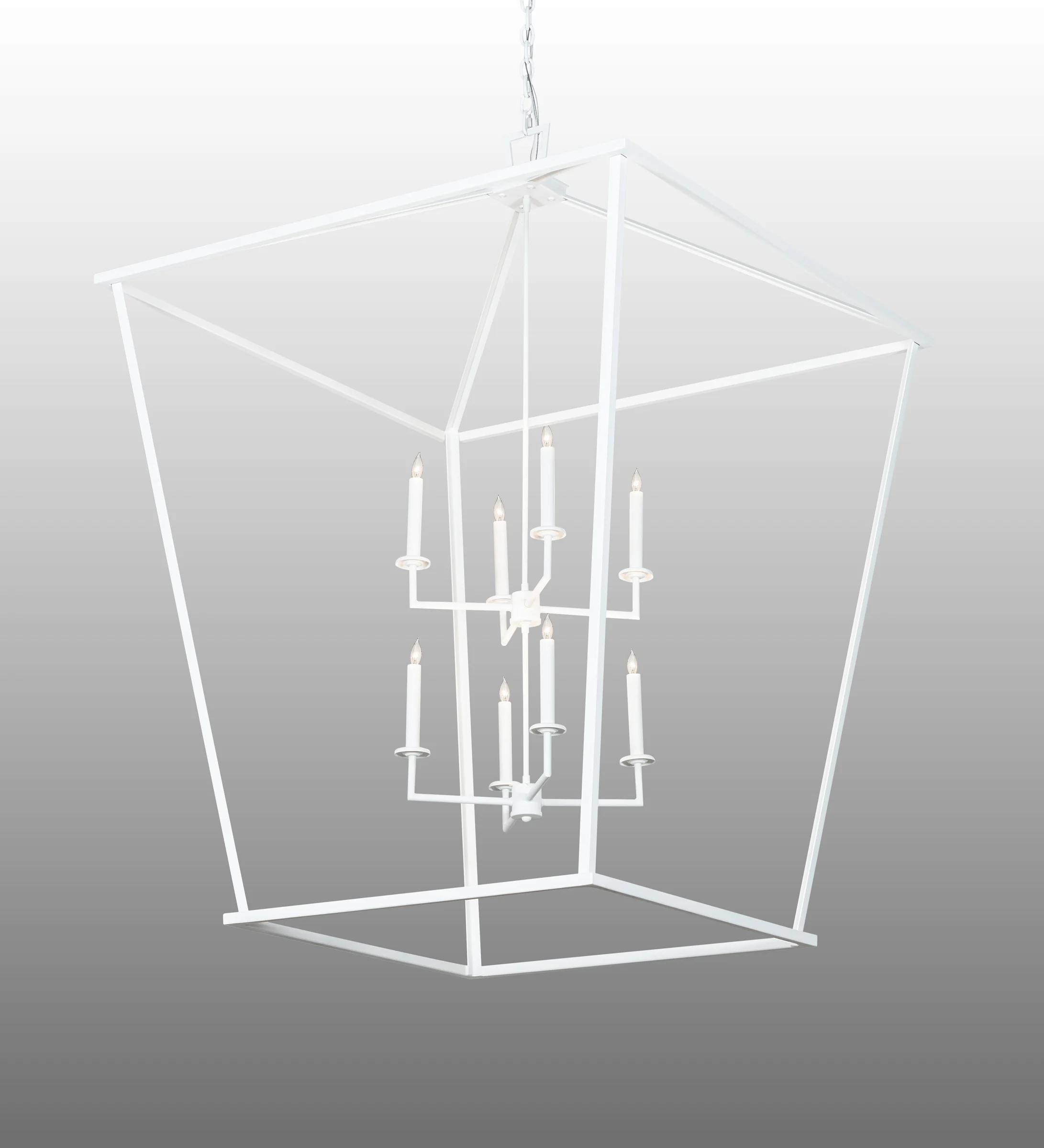 Kitzi Eight Light Pendant in Matte White
