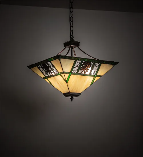 18" Wide Pinecone Ridge Inverted Pendant