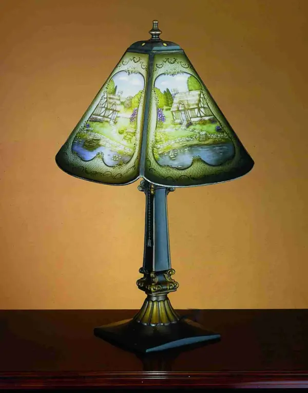 Every Meyda Tiffany item is a unique handcrafted work of art. Natural variations in the wide array of materials that we use to create each Meyda product make every item a masterpiece of its own. Photographs are a general representation of the product. Colors and designs will vary. Collection: Molly'S Pond Glass: Ca Sf Width: 13.00" Height: 12.00" Length: 13.00" Weight: 2.00 lb Number of Bulbs: 1 Maximum Wattage: 60.00 W Bulb Type: A19 Bulb Base: E12 Country of Origin: CHINA Safety Rating: Dry