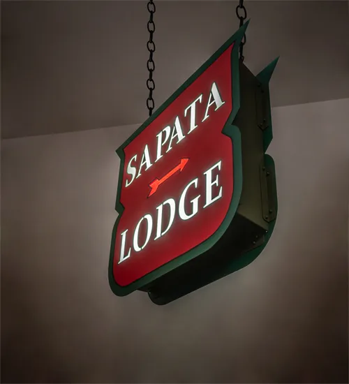 42" Wide X 36" High Personalized Sapata Lodge Sign