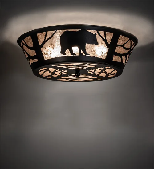 22" Wide Bear on the Loose Flushmount