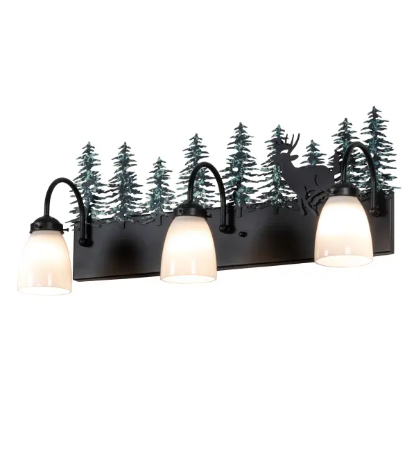 The material is Steel and Glass. The finish is Textured Black. The glass is White Opal.