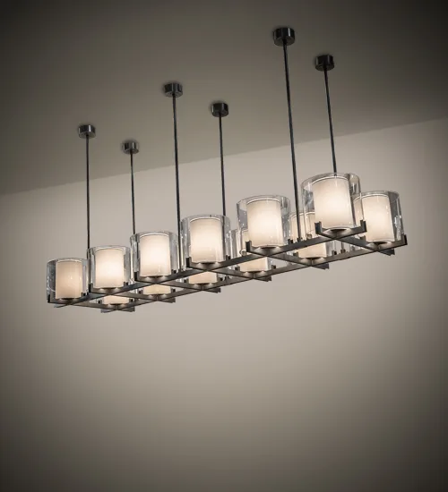 150" Long Crawford 12 Light Oblong Pendant