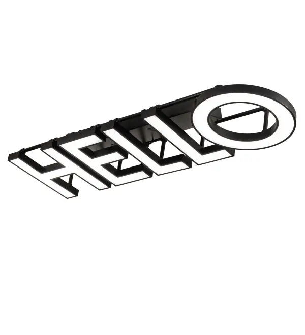 This stunning wall sign features the welcoming phrase; Hello." The word is illuminated through a Statuario Idalight lens with Integral LEDs for energy efficiency and long life. The handsome indoor lighting fixture is featured in a Black Satin Wrought Iron Frame. The Personalized Hello Illuminated Sign is included in our American-made; American-designed; handcrafted Personalized Collection and manufactured in Yorkville; New York. UL and cUL listed for dry and damp locations. The Custom Sign is featured at Union on Elizabeth; which offers tailored apartment living for Colorado State University students on the campus in Fort Collins; Colorado. This lighted sign can be ordered by calling us and adding your message; logo; or name for your next project. Please call for pricing and lead time."