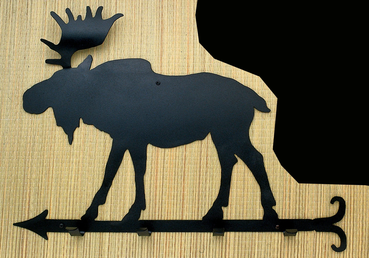 Moose Coat Rack in Textured Black