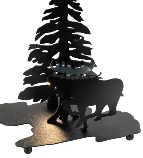 21" High Lone Moose Table Lamp - Image 9