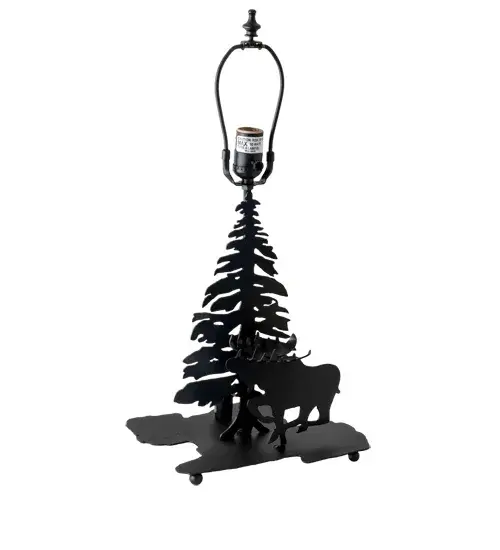 21" High Lone Moose Table Lamp - Image 10