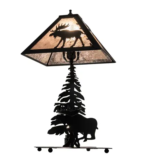 21" High Lone Moose Table Lamp - Image 6