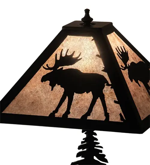 21" High Lone Moose Table Lamp - Image 9