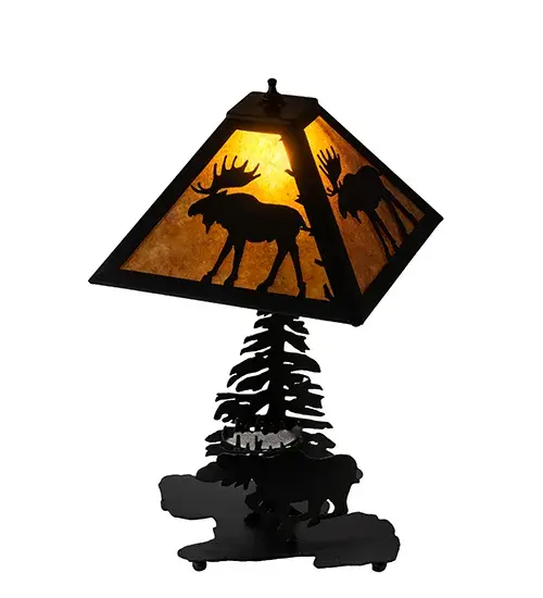 21" High Lone Moose Table Lamp - Image 4