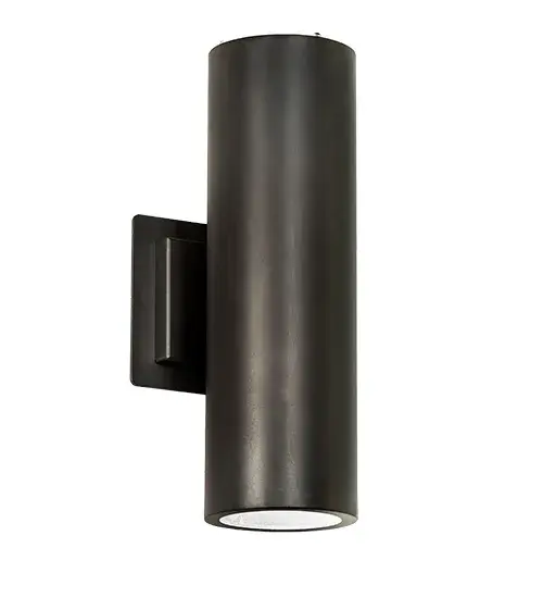 This stunning Brass wall fixture features a telescopically shaped frame and hardware offered in a Craftsman Brown finish. The sleek luminaire is enhanced with Crystal Idalight top and bottom diffusers, which are perfect for upward and downlighting in interior and exterior applications. The Cilindro Cosmo Wall Sconce is included in our American-made, American-designed, handcrafted Modern Lighting Collection and manufactured in Yorkville, New York. The fixture is UL and cUL listed for dry, damp, and wet locations. Collection: Cilindro Finish: Craftsman Brown Glass: Crystal Idalight Width: 6.00" Height: 16.00" Length: 7.50" Weight: 6.50 lb Extension from Wall: 7.50" Number of Bulbs: 2 Maximum Wattage: 3.00 W Bulb Type: MR16 Bulb Base: E26 Light Source: LED Material: Brass Country of Origin: USA Safety Rating: Wet LED - alternate view