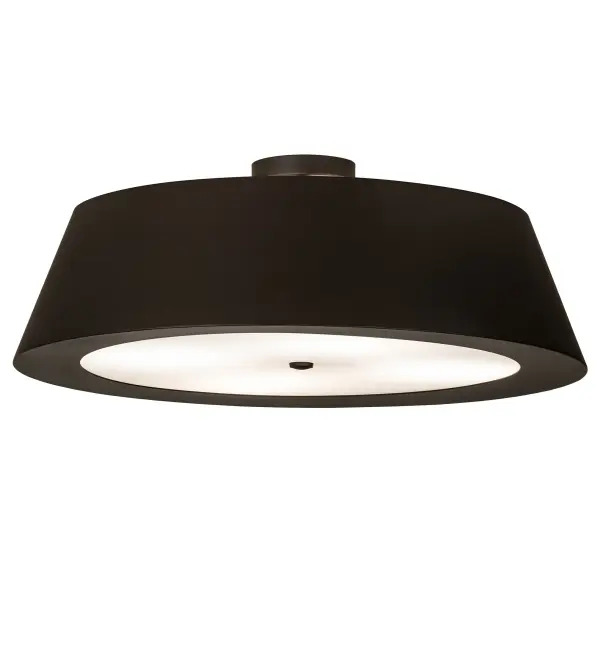 Designed with a round; tapered profile. This Cilindro Campbell pendant defines a modern sophisticated aesthetic. This sturdy Solid Metal shade is finished in an Oil Rubbed Bronze and features a Statuario Idalight bottom diffuser. Custom crafted in our 180;000 square foot manufacturing facility in Yorkville; New York. Diffuser colors; metal finishes and sizes can be customized. UL and cUL listed for damp and dry locations.