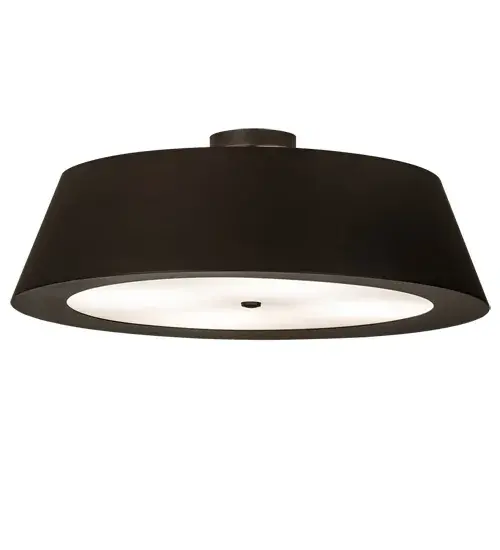 Designed with a round; tapered profile. This Cilindro Campbell pendant defines a modern sophisticated aesthetic. This sturdy Solid Metal shade is finished in an Oil Rubbed Bronze and features a Statuario Idalight bottom diffuser. Custom crafted in our 180;000 square foot manufacturing facility in Yorkville; New York. Diffuser colors; metal finishes and sizes can be customized. UL and cUL listed for damp and dry locations. - alternate view
