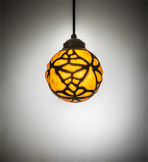 6" Wide Castle Butterfly Orb Mini Pendant