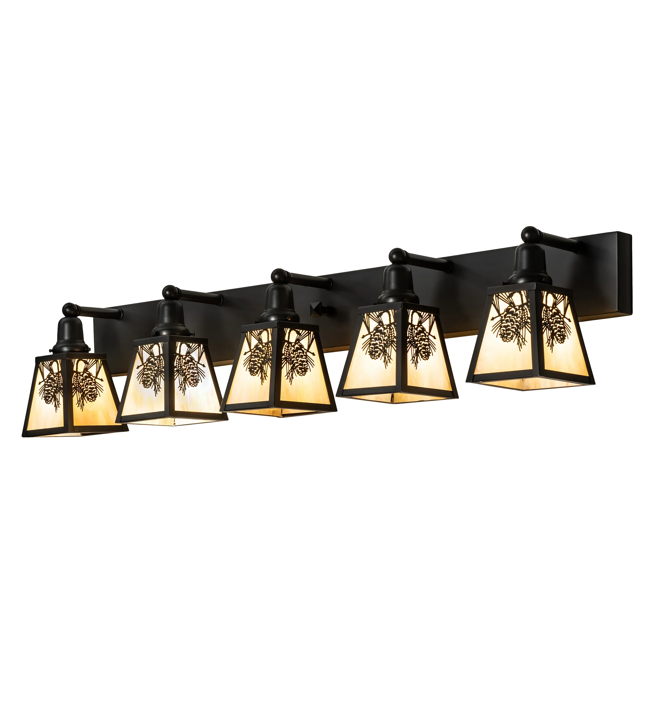 Winter Pine Five Light Vanity in Craftsman Brown Craftsman Brown