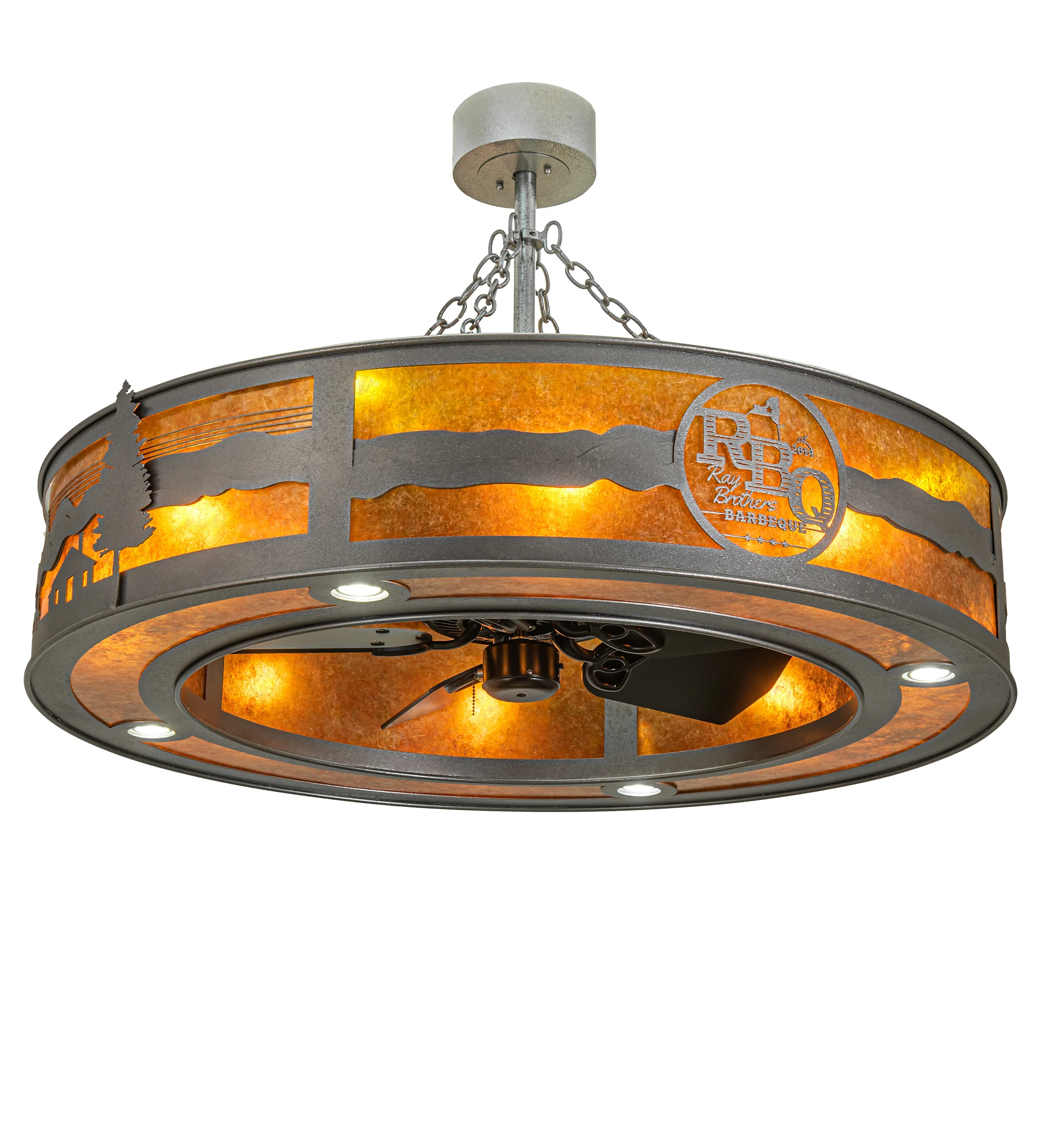 Personalized 16 Light Chandel-Air in Natural Iron