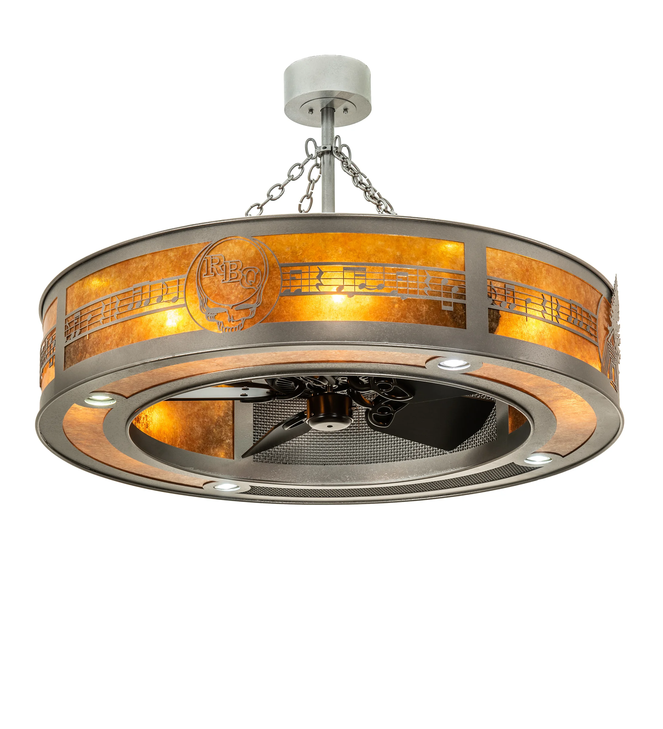 Personalized 14 Light Chandel-Air in Natural Iron