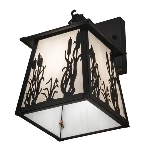 7" Wide Reeds & Cattails Hanging Wall Sconce - Image 6