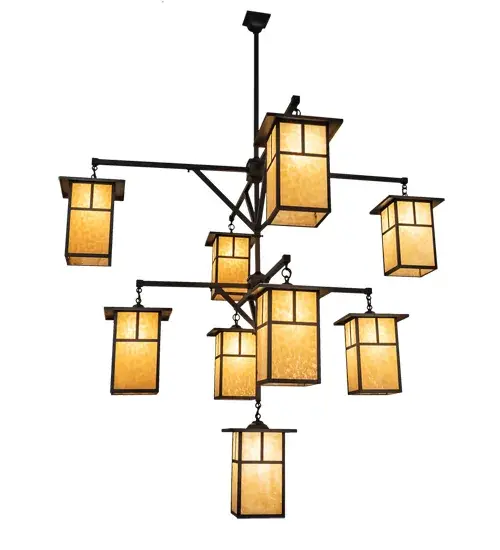 The material is Brass and Glass. The finish is Craftsman Brown. The glass is Beige. - alternate view