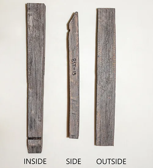 Barrel Stave Finish Gray Reclaimed Elm Swatch